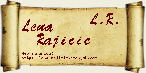 Lena Rajičić vizit kartica